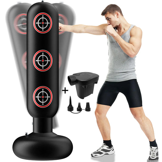 WITHSTAR Heavy Punching Bag with Stand Adults Teens 63"